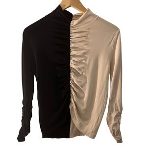 Zara Dual Colour Top Long Sleeve M